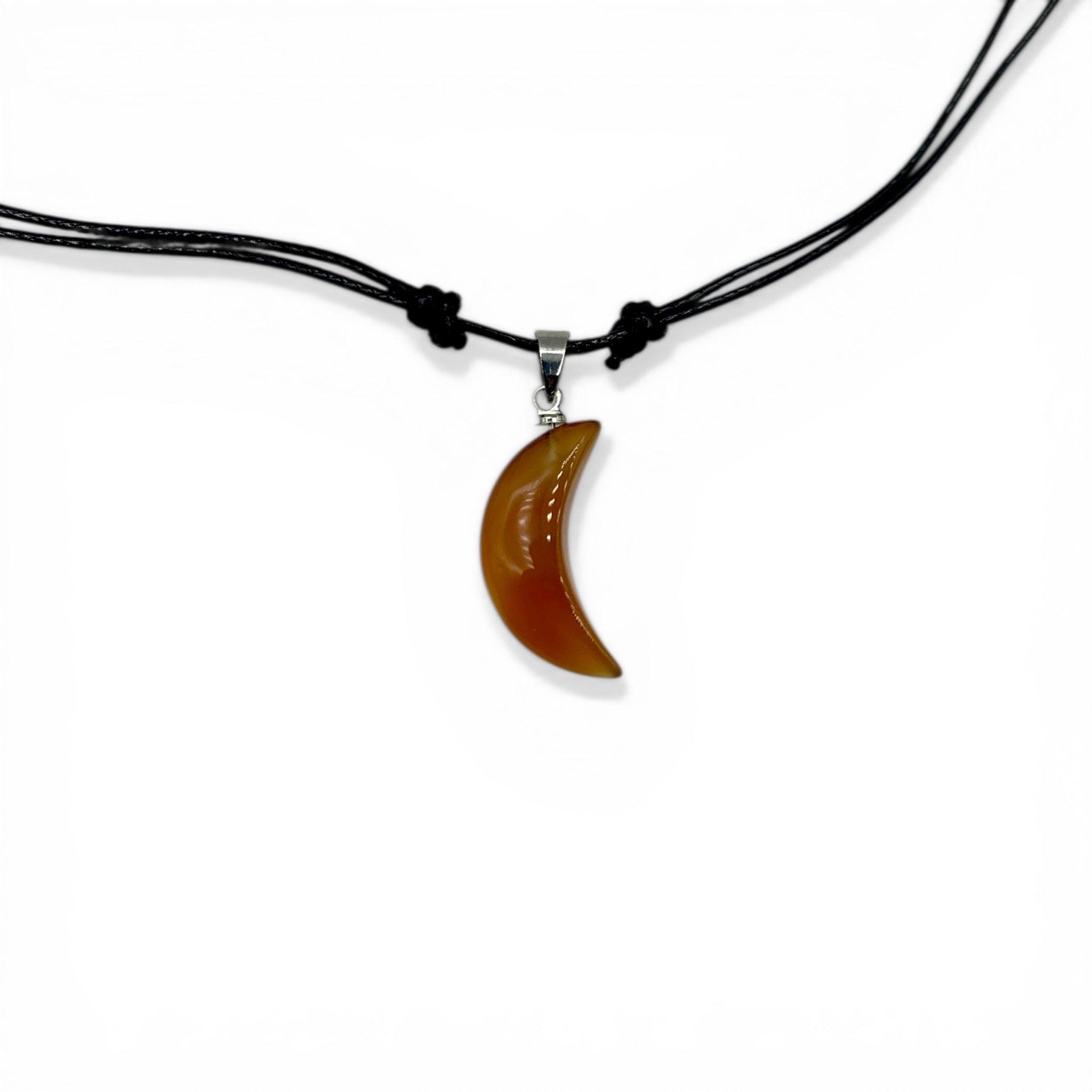 Necklace - Carnelian Crescent Moon $30